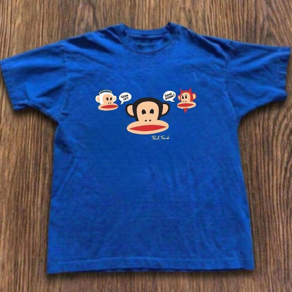 Gildan Men Blue T-Shirt, Paul Frank Blue Cotton T-Shirt